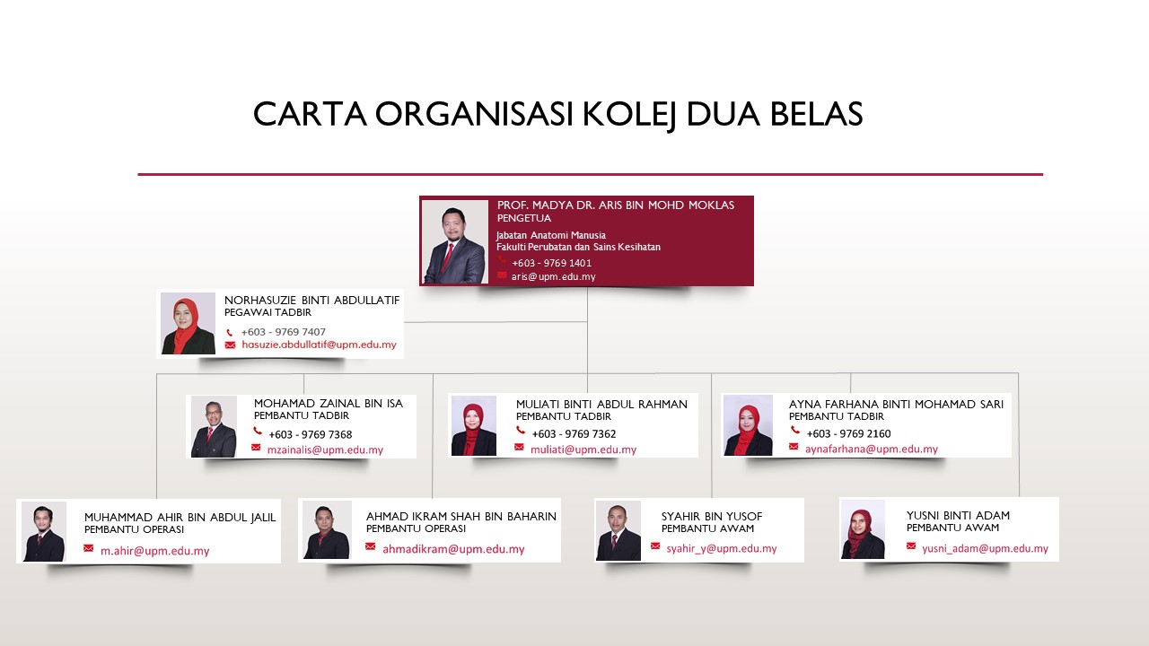Carta Organisasi Staf Kolej Dua Belas